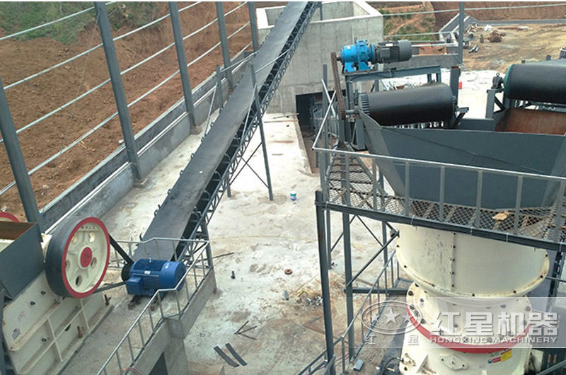 花崗巖干式機制砂生產線作業現場 花崗巖干式機制砂生產線作業現場