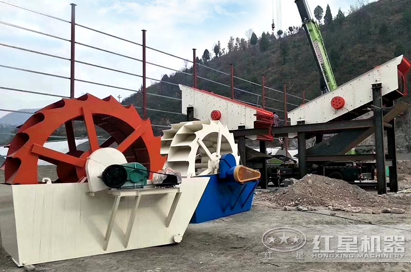 輪斗洗砂機安裝現場 輪斗洗砂機安裝現場