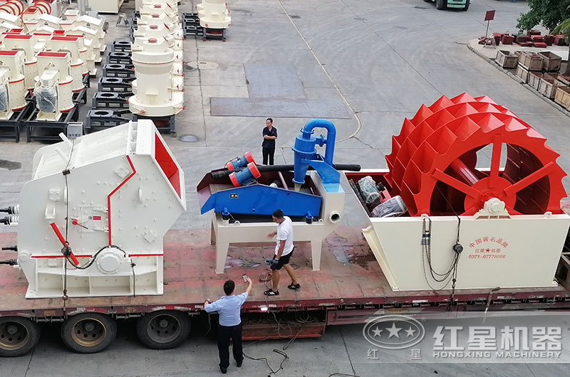 整套水洗機制砂設備裝車發貨中 整套水洗機制砂設備裝車發貨中